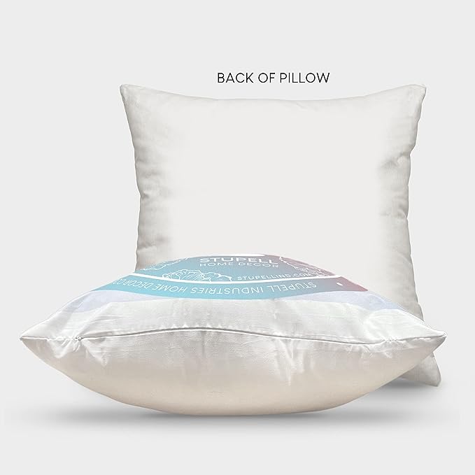 Personalized Throw Pillow – Custom White Square Indoor Cushion 18x18 – Add Your Text – Stupell Industries – Made in USA Home Décor