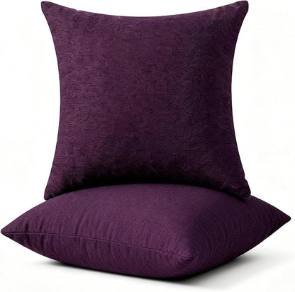 Decorative Couch Pillow Covers SofaThrow pillows with inserts included Bohemian-Style Country Cushion Cover Suitable for Beds, Sofas, Living Rooms, and Home Decor 2pack 18X18 inch. (Purple #P3-20)