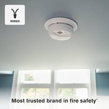 First Alert BRK Smoke Alarm, Interconnect Hardwire Detector with 10-Year Battery Backup, SMI105-AC, 3-Pack