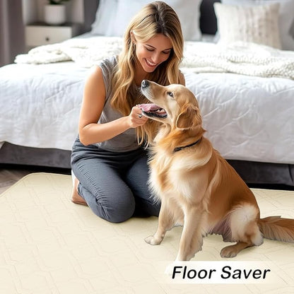 hyha Waterproof Dog Bed Blanket, Soft Pet Blankets, Waterproof Couch Cover for Dogs, Reversible Sofa Covers Washable for Furniture (40x90 Inch, Beige/Beige)