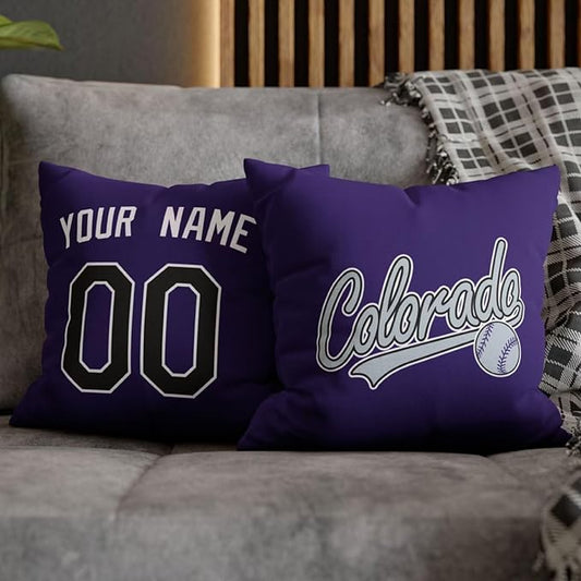 ANTKING Colorado Throw Pillow 2 Packs Custom Name and Number for Men Women Boy Personalized Gifts
