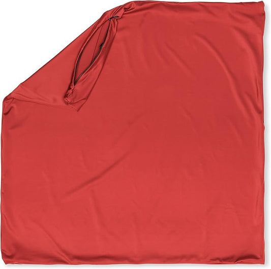 PILLOWY 16"x16" Throw Pillowcases (Cover Only) - 85/15 Nylon, Spandex - Luxurious, Silky, Stretchy & Soft - 1Pcs Solid Color - A Perfect Choice for Couch Chairs Sofa Bed Adult or Kids Bedroom, Maroon