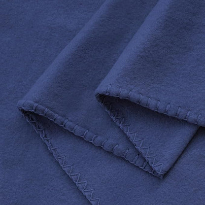 ZYFZCYBL Fleece Throw Blankets Lightweight Warm Soft Cozy Pet-Friendly Bulk Fleece Throw Blanket Solid for Home Bed, Sofa，Office,Gifts, Couch (Pack of 6-50 x 60 inch，Navy)