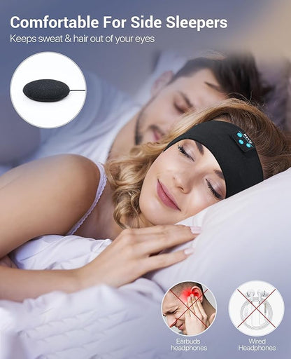 Navly Sleep Headphones Bluetooth Headband, Wireless Headband Headsets with Thin Speakers, Sleep Earbuds, Sleeping Headphones for Workout Running Yoga Sports Gift for Men Women