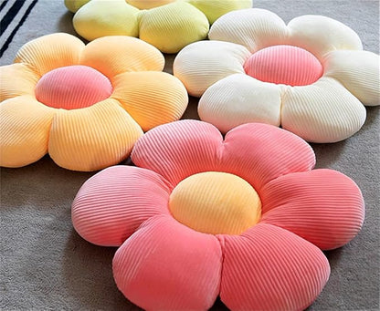Flower-Shaped Cute Pillow, Flower Cushion, Reading Pillow and Leisure and Comfortable Pillow, Car Cushion (Light Green, 60cmx60cm), 1 Count (Pack of 1)