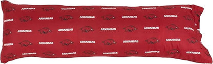 College Covers Everything Comfy Arkansas Razorbacks Pillowcase, Body Pillow, 20" x 60", Includes 1 Pillowcase