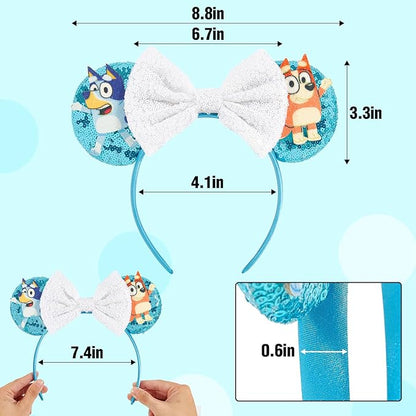 Mouse Ear Headbands,Sparkle Mouse Ears Headband for Women Girls Cartoon Princess Costume Cosplay Decoration