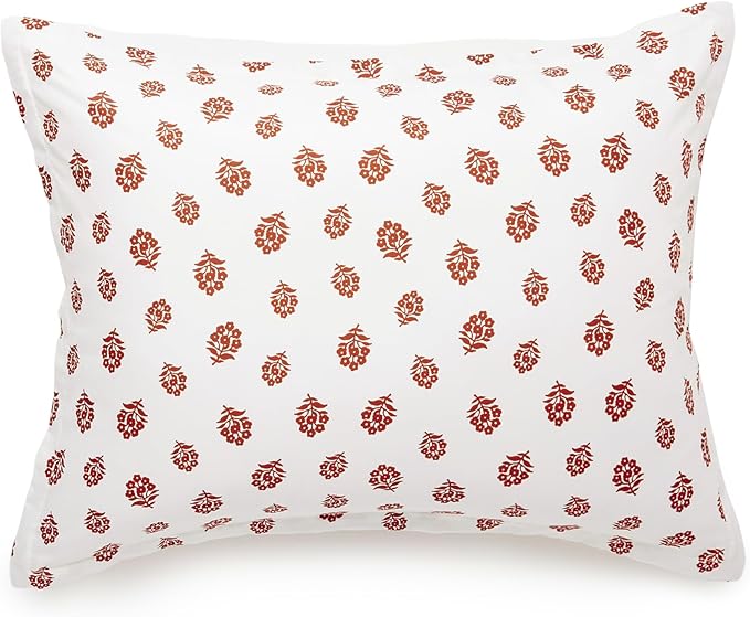 Amazon Basics Lightweight Microfiber Comforter Set, 3-Piece, Full/Queen, Off White Floral