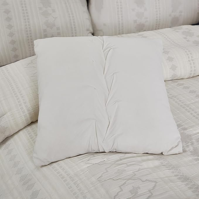 Modern Threads Marcy Ivory Jacquard Comforter Set – 5 Piece Sandstone-Inspired Bedding with Decorative Pillows & Shams, Elegant Soft Textured Bed Set for All Seasons, King