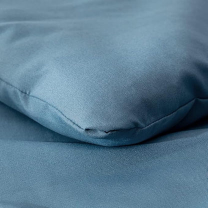 Cottonight Blue Comforter Sets King Lake Blue Bedding Set Haze Blue Blanket Quilt Stylish Modern Breathable Soft King Bedding Comforter Sets for Women Men King Bed
