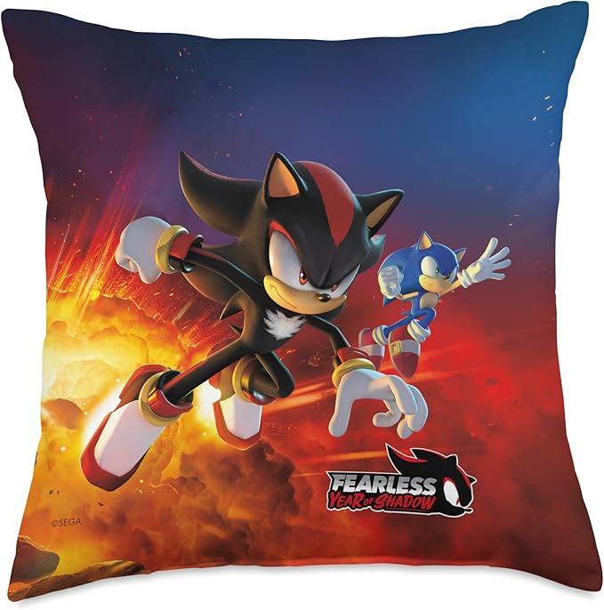 Sonic The Hedgehog, Fearless: Year of Shadow Key Art Throw Pillow