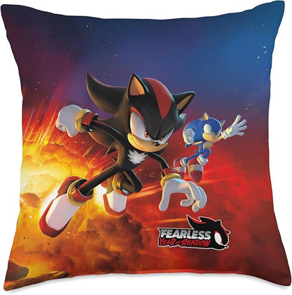 Sonic The Hedgehog, Fearless: Year of Shadow Key Art Throw Pillow