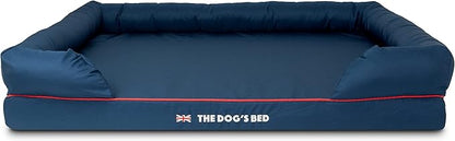 The Dog’s Bed Replacement Outer Cover, Oxford Fabric, Blue with Red Trim & UK Flag, XXL