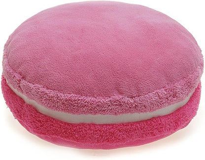 ChezMax Macaron Pillow Plush Back Bolster Cushion Microbead Throw Pillow Case Round Seat Cushion Home Decor Pillow for Sofa Bedroom Office Dormitory Car 14.5" Gradient Pink