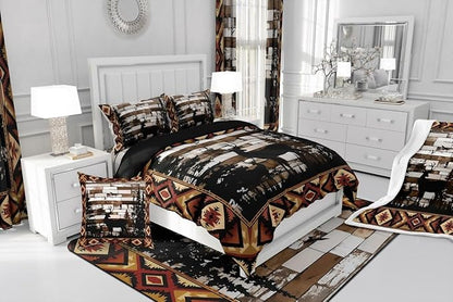 Feelyou Deer Bedding Set Wild Animal Comforter Set for Kids Boys Girls Southwestern Comforter Hunting Theme Quilt Set Bedroom Collection 2Pcs Twin Size