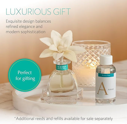 AGRARIA PetiteEssence Botanical Home Fragrance Gift Set, Hand Crafted Sola Flower Scented Oil Reed Diffuser for All Occasions