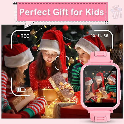 Smart Watch for Kids, Toddler Watch Toys with 39 Games Camera Video Recorder Music Alarm Calculator Calendar Stopwatch Flashlight Pedometer Birthday Gift Toys for 3-12 Year Old Boys and Girls (Pink)