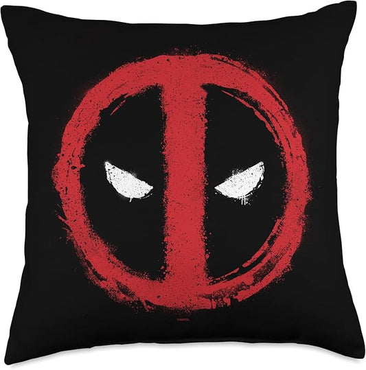 Marvel Spray Paint Deadpool Icon Throw Pillow