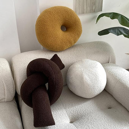White Ball Shaped Plush Pillow,Cute Soft Waist Rest Cushion,Home Decorative Throw Pillow Used to Add Comfort and Style to A Couch,Sofa,Or Living Room.