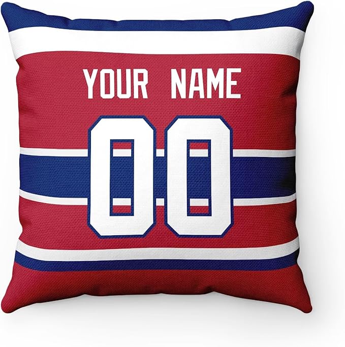 ANTKING Montreal Throw Pillow Personalized Custom Any Name and Number for Men Women Boy Gifts