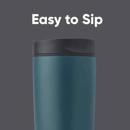 Owala SmoothSip Slider Insulated Stainless Steel Coffee Tumbler, Reusable Iced Coffee Cup, Travel Mug, BPA Free 20 oz, Grey/Blue (High Dive) (Pack of 8)