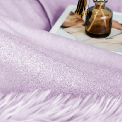 JONIYEAR Extra 2.8" Long Hair Fluffy Faux Fur Throw Blanket 50" x 60",Luxury Soft Decorative Fuzzy Furry Blankets for Couch, Cozy Plush Shaggy Blankets for Sofa Bed, Cute Lovely Blanket for Pet,Purple