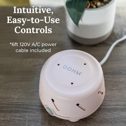 Yogasleep Dohm Uno White Noise Sound Machine, Real Fan Inside for Non-Looping White Noise, Sleep Aid, Office Privacy & Meditation for Adults & Baby, Registry Gift (Pink)