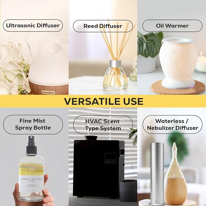 Aroma Country Blossoming Jasmine Diffuser Oil - Luxury Essential Oils for Diffuser Refill & Air Freshener Room Spray - Long-Lasting & Natural Home Fragrance, Scented Oil (8.5 Fl. oz)