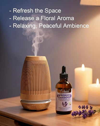Lavender Essential Oil, 4 Fl Oz, 100% Pure and Natural, Premium Grade Lavender Oils with Glass Dropper for Diffusers, Aromatherapy, Candle & Soap Making, Massage