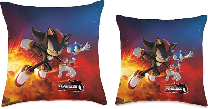 Sonic The Hedgehog, Fearless: Year of Shadow Key Art Throw Pillow