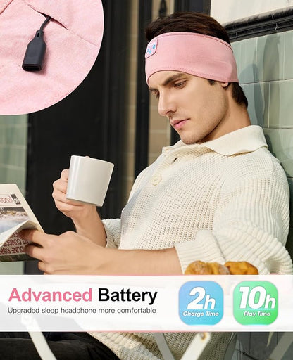 Navly Sleep Headphones - Bluetooth Headband for Sleeping, Cozy Headband Wireless Music Sleeping Headphones with Ultra-Thin Speakers Perfect for Sleeping,Workout,Jogging,Yoga,Insomnia,Air Travel