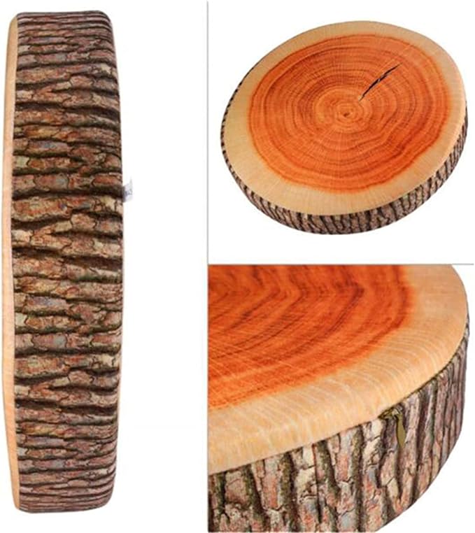Natural Wood Design Tree Trunk Log Cushion Soft Chair Cushion Pillows Gift Home Sofa Cushion (style1)