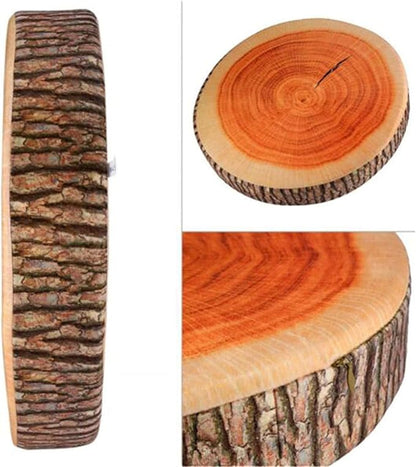 Natural Wood Design Tree Trunk Log Cushion Soft Chair Cushion Pillows Gift Home Sofa Cushion (style1)