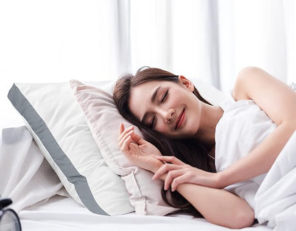 Utopia Bedding Bed Pillows for Sleeping Standard Size (Grey), Set of 2, Soft & Fluffy Pillow with Down Alternative Filling, Cooling, Hotel Quality, Gusseted Pillow for Back, Stomach or Side Sleepers