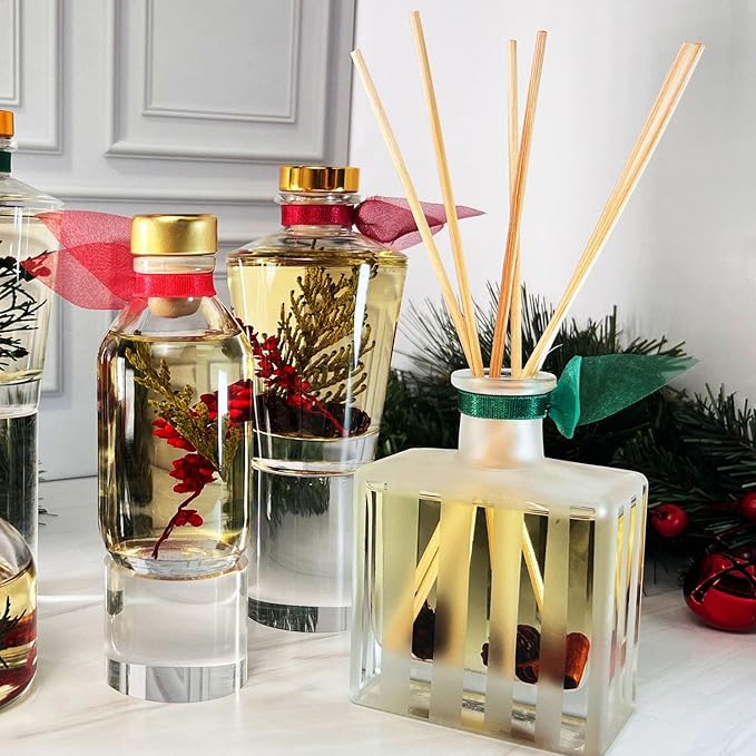 LOVSPA Reed Diffuser Set, Palo Santo Scented Oil Diffuser with Sticks, Home Fragrance Accessories for Bathroom Shelf Decor, Aroma Diffusers for Home or Office Fall Decor, USA Made