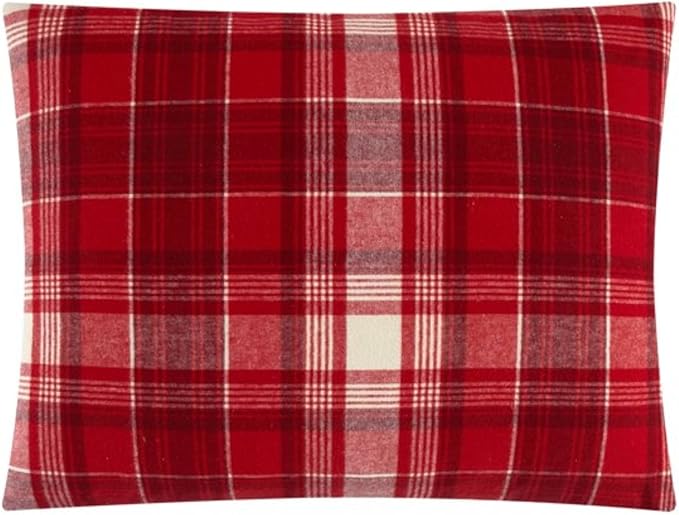Dearfoams Super Soft 100% Cotton Comforter Set, Red Plaid, Full/Queen