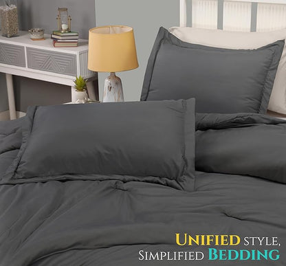 King Comforter Set 3 Piece Grey by Utopia Bedding, Comforters King Size, Bedding Comforters Sets, Down Alternative Soft Bed Set, 1 Comforter (90 x 102 inches) 2 Pillow Shams (20 x 36 inches)