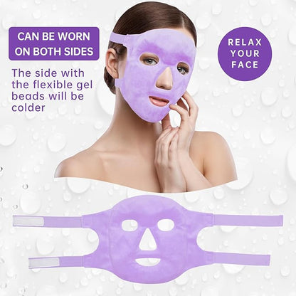 ZNÖCUETÖD Face Ice Mask Facial Ice Packs Gel Hot Cold Compress for Post Oral, Dental, Nose,Facelift Plastic Cosmetic & Laser Surgery Recovery Puffiness Swelling Dark Circles & Headaches Gift for Women