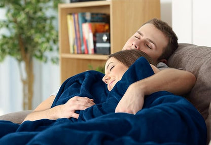 Utopia Bedding Fleece Blanket Throw XL Size Navy 300GSM Luxury Anti-Static Fuzzy Soft Microfiber Blanket for Couch, Sofa and Bed (70x50 Inch)