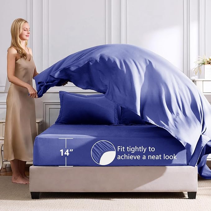 CozyLux Full Size Comforter Sets Very Peri - 7 Pieces Bed in a Bag Full, Luxury Soft Bed Set for All Seasons, Bedding Set with Down Alternative Comforter, Sheets, Pillowcases & Shams