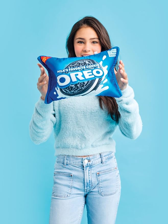 iscream Oreo Package Photoreal Print 12" x 7" Microbead Mini Accent Pillow