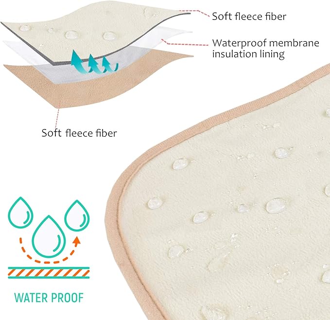 Catalonia Waterproof Blanket for Bed, Reversible Fleece Bed Sofa Cover, Washable Liquid Proof Furniture Protector