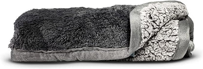 Pet Parents Pawtect Premium Waterproof Cat & Dog Blanket with WickQuick & Sherpup Technology, Puppy & Cat Blanket, Slate 50x60