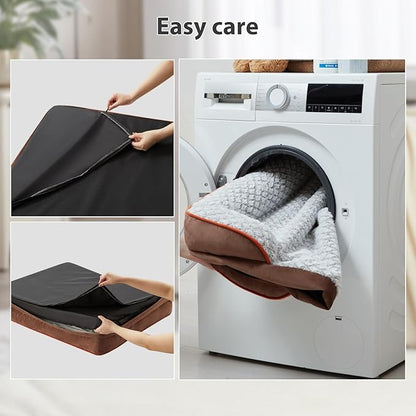 Orthopedic Dog Bed for Extra Large Dogs, Egg Crate Foam Bed for Extra Large Dogs, Equipped with Removable Waterproof Pillow Cover and Anti-Slip Bottom, Pet Bed