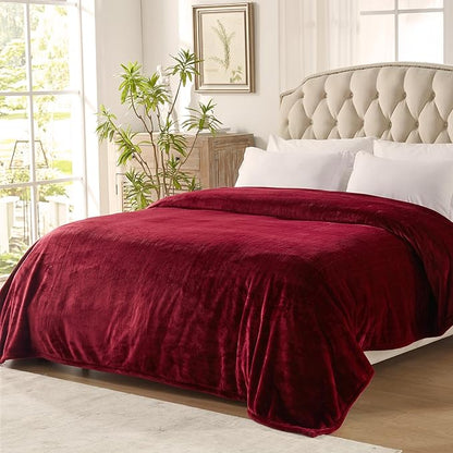 Westinghouse Queen Size Electric Heating Blanket - 10 Levels, Auto Shut Off, Fast Heating - Machine Washable (Queen, 84x90 Inches, Wine Red)
