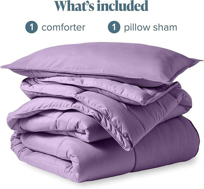Bare Home Comforter Set - Extra Long Size - Ultra-Soft - Goose Down Alternative - Premium 1800 Series - All Season Warmth (Twin/Twin XL, Lavender)