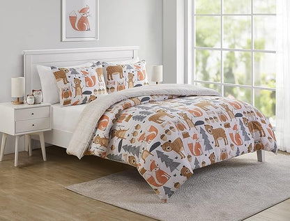VCNY Home Little Campers Reversible 3 Piece Bedding Comforter Set Full Multi