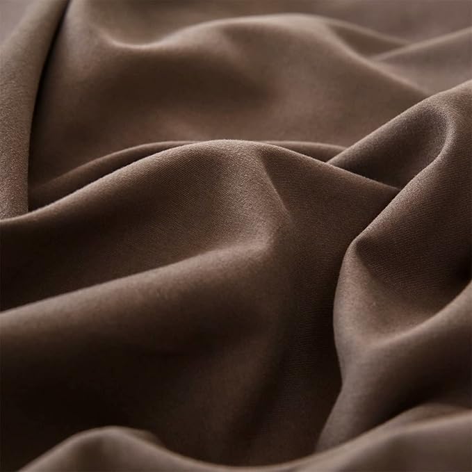 Houseri Brown Comforter Set Twin Mocha Coffee Color Bedding Comforter Sets Twin Size for Boys Girls Kids Soft Comfy Chocolate Brown Bed Comforters Vintage Dark Color Warm Dorm Quilt Blanket Twin 3PCS