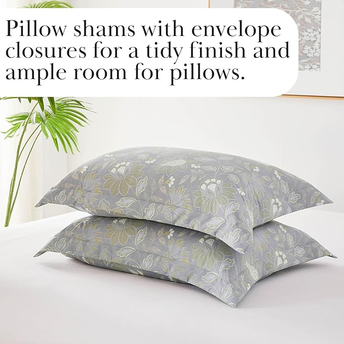 Southshore Fine Living, Inc. Infinite Blossom Collection - Full/Queen Comforter Set, Premium Quality, All-Season Down Alternative, Easy Care, Cuddly Oversized 3-Piece Comforter Set, Full/Queen, Blue