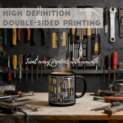 Mechanic Toolbox Mug, Tool Kit Mug 12 Oz for Coffee Milk, Toolbox Coffee Mug for Mechanic Car Lovers Creative Design Ceramic Mug